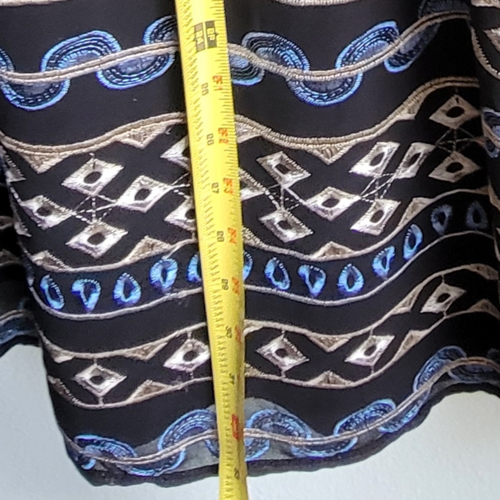 WHITE HOUSE BLACK MARKET Sleeveless Dress Bk/bl/br patterened Size 2. NwT. - Picture 5 of 8